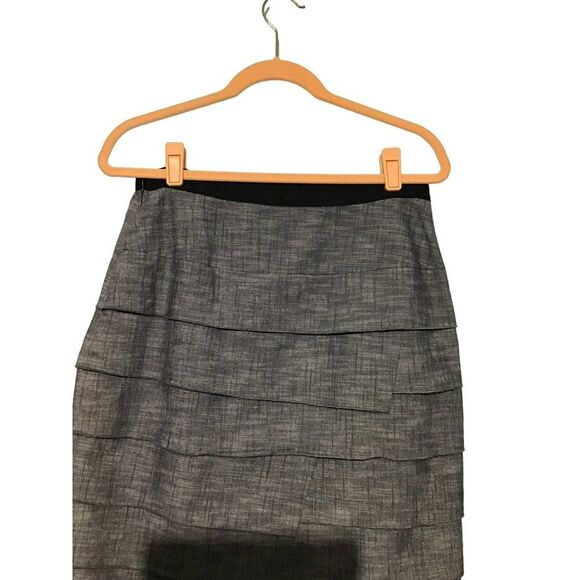 Cato Black Tiered Mini Skirt Size 6 - Picture 4 of 11